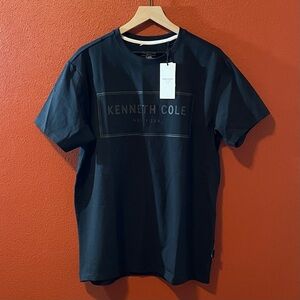 Kenneth Cole Men’s NWT Black New York‎ Spellout Lightweight Cotton Tee Shirt